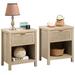 Bayou Breeze Alayha 1 - Drawer Nightstand in Oak Wood in Brown | 25.2 H x 19.7 W x 15 D in | Wayfair C5A3BD58245445D1A64C20049A723B54