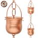 Marrgon Copper Rain Chain w/ Pot Style Cups for Gutter Downspout Replacement Copper in White | 36 H x 3 W x 2.25 D in | Wayfair MRG-CRCP3