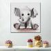 Red Barrel Studio® Lolli The Baby Elephant On Canvas Print Canvas | 39 H x 39 W x 1.25 D in | Wayfair A0F47318637C4DF181C24F6454579733