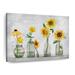 Rosalind Wheeler Sunflowers In Vase On Canvas Print Metal | 40 H x 32 W x 1.25 D in | Wayfair 5A67E6B1CAF747F3904C1BF64779FEBC