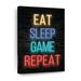 Trinx Neon Eat Sleep Game Repeat On Canvas Print Canvas | 12 H x 8 W x 1 D in | Wayfair 2A34EEEA0264471BB6EA3F83ABE80627