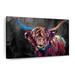 Foundry Select Multi-Colored Cow On Canvas Print Canvas | 20 H x 30 W x 1.25 D in | Wayfair 54DBA82B95EC41859E4095593CB8E118