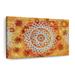 Bungalow Rose Sun Like Mandala Symbols On Canvas Print Canvas in Black | 30 H x 45 W x 1.25 D in | Wayfair 5577A18940434E71B22C9FD6867B82F0