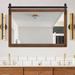 Gracie Oaks Ariarna Bathroom/Vanity Mirror Wood in Brown | 30 H x 48 W x 1.5 D in | Wayfair 6BB6F714AF8941BCBBBFFA7923F6FD13