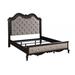 Canora Grey Scherrie Standard Bed Wood & Upholstered/ in Black/Brown | 66 H x 91 W x 67 D in | Wayfair 30D41AEAD6C44CE7AC3904BA2DA1ED40
