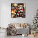 The Twillery Co.® Cozy Hearthside Stories: Santa's Christmas Tales - Wrapped Canvas Print Metal in Red | 40 H x 40 W x 1.5 D in | Wayfair