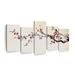 Red Barrel Studio® Red Japanese Blossoms Wall Art Multi Piece Canvas Print Canvas in Brown | 27 H x 54 W x 1.25 D in | Wayfair