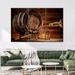 Gracie Oaks Whiskey Barrel Dispenser - 3 Piece Wrapped Canvas Multi-Piece Image Metal in Brown | 50 H x 32 W x 1.25 D in | Wayfair