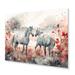 Gracie Oaks Horse Harmony - Animals Metal Wall Decor Metal in Gray/Pink/Red | 12 H x 20 W x 1 D in | Wayfair D5C1CFE86F1A421F8621A2F9E511A027