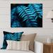Gracie Oaks Ferns Turquoise Whimsy I - Floral Metal Wall Art Living Room Metal in Blue | 24 H x 32 W x 1 D in | Wayfair