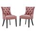 Regent Tufted Performance Velvet Dining Side Chairs - Set of 2 - East End Imports EEI-3780-DUS