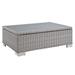 "Conway 45"" Outdoor Patio Wicker Rattan Coffee Table - East End Imports EEI-3982-LGR"