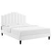 Elise King Performance Velvet Platform Bed - East End Imports MOD-6878-WHI