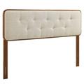 Collins Tufted King Fabric and Wood Headboard - East End Imports MOD-6235-WAL-BEI