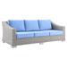 Conway Outdoor Patio Wicker Rattan Sofa - East End Imports EEI-4842-LGR-LBU