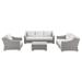 Conway 4-Piece Outdoor Patio Wicker Rattan Furniture Set - East End Imports EEI-5091-WHI