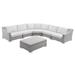 Conway Outdoor Patio Wicker Rattan 6-Piece Sectional Sofa Furniture Set - East End Imports EEI-5094-WHI