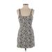 Bec & Bridge Casual Dress - Mini Scoop Neck Sleeveless: Tan Zebra Print Dresses - Women's Size 8