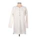 House of Harlow 1960 Casual Dress - Mini High Neck 3/4 sleeves: White Print Dresses - Women's Size X-Small