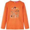 vidaXL Kids' T-shirt with Long Sleeves Burnt Orange 140