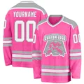 Custom Pink Hockey 3D Print You Name Number Logo Men Women Ice Hockey Jersey Competition Training