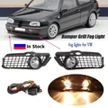 Paraurti anteriore Faro Fendinebbia per VW Golf 3 MK3 Jetta Cabrio 1992-1998 Fendinebbia Copertura Griglia LED Fendinebbia Auto Accessori