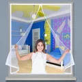 DTGJ NEW Magnetic Screen Windows Customized size Mosquito Net White Air Tulle Anti insect fly