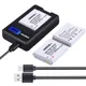 NB-6L NB6L NB 6L NB-6LH 1300mAh Battery + LCD USB Charger for CANON PowerShot SX520 SX530 SX540