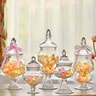 Vasetti di caramelle di vetro in stile europeo vasetti di stoccaggio in vetro trasparente vasetti di