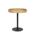 Table d'appoint ronde en bois et métal D45cm bois clair