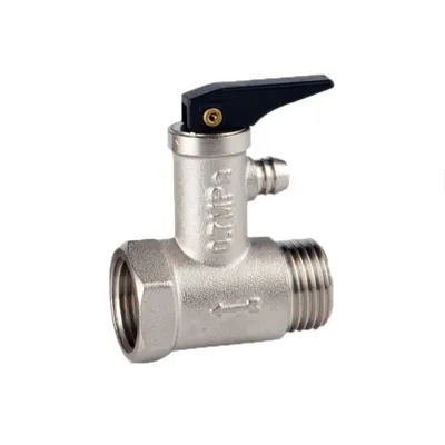 1PC M1/2' to F1/2' Brass Chrome Finished safety Valve 0.7MPa Water Heater Safety Valve DN15 Pressure Relief Valve