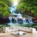 Custom Mural Wallpaper 3D Waterfall Nature Landscape Wall Painting Living Room TV Sofa Bedroom Study