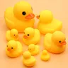 Cute Duck Baby Bath Toys Squeeze Animal Rubber Toy BB Duck Bathing Water Toy Race Squeaky Rubber