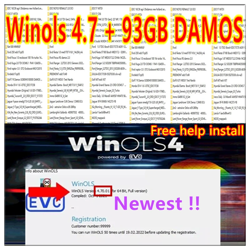 Neueste winols 4,51 software 93gb winols damos großes archiv damos mappacks neue chip tuning maps dateien kostenlos installieren Image