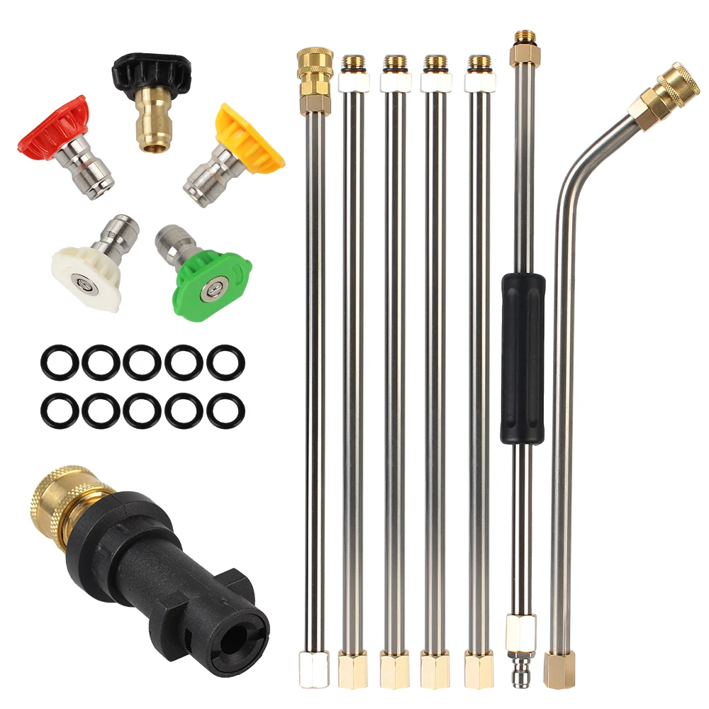 Verlängerung sstab Düse für Karcher K-Serie Auto waschanlage Metalls trahldach reiniger Wassers prüh lanze mit 5 Schnell düsen leistungs stark Image