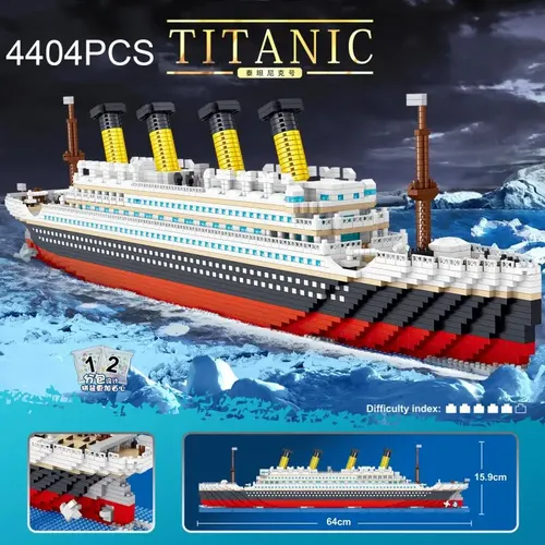 4404 Stück titan ische Bausteine Kreuzfahrt schiff Mini montieren Ziegel Modell Spielzeug Kits