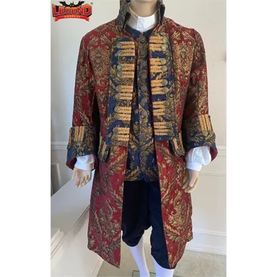 Viktoria nisches Kleid Renaissance Kostüm Männer Tudor König Prinz Cosplay mittelalter lichen kolonialen Piraten Kapitän Trenchcoat Kostüm Jacke Image