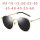 Metal Round Sunglasses Women Polarized Polycarbonate Lens Driving Nearsighted Sunglasses