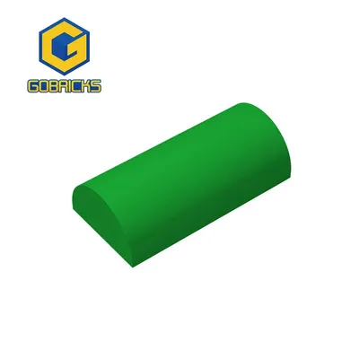 Gobricks 10 Stück Moc Teile Ziegel Hang gebogen 2x4 doppelt gebogen oben kompatibel DIY Baustein Partikel Spielzeug Geschenk Image