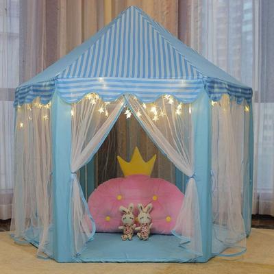 55'' x 53'' Princess Castle Play Tent with Star Lights (5pc)