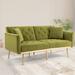 Elegant Velvet Fabric Upholstery Sleeper Sofa - Perfect for Office Spaces - Stylish Polyester Upholstery Loveseat