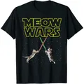 Meow Wars Cat Shirt regali divertenti per gli amanti dei gatti T-Shirt T-Shirt T-Shirt da uomo in