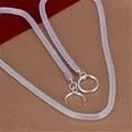 Free shipping Beautiful fashion Elegant silver color jewelry chain cute charm mesh Chain Necklace