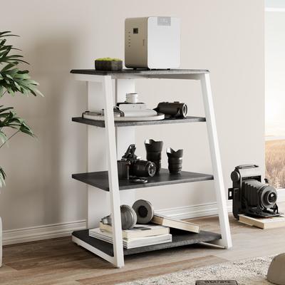 FITUEYES 4-Tier Media Console Corner Stand AV Record Player Stand