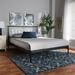 Black Finished Metal Queen Size Platform Bed