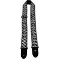 Perri s 2 Wide Black & White Tribal Design Jacquard Sewn on Nylon Webbing Backing & Leather Ends