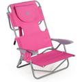 On Your Back Backpack Beach Chair With Face Hole - Portable Lounge Chair With Cup Holder - Heavy Duty Tanning Chair - Face Down Reading ()