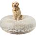 And Bagel Dog Bed - Extra Plush Faux Fur Dog Bean Bed - Circle Dog Bed - Waterproof Lining And Removable Washable Cover - Calming Dog Bed - Multiple Sizes & Colors Available