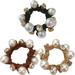 BESTONZON 3pcs Pearl Hair Holders Elastic Hair Rope Hair Ring Fashion Ponytail Holders