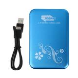 2.5 Inch 2TB USB 3.0 SATA Hard Disk Drive External HDD Enclosure Case (Blue)